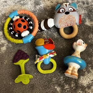 Skip*Hop Five Baby Rattle Teether Toys
